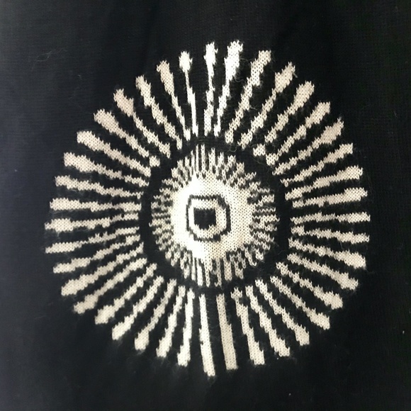 Black and White Pattern Sweater Minidress - Picture 2 of 5